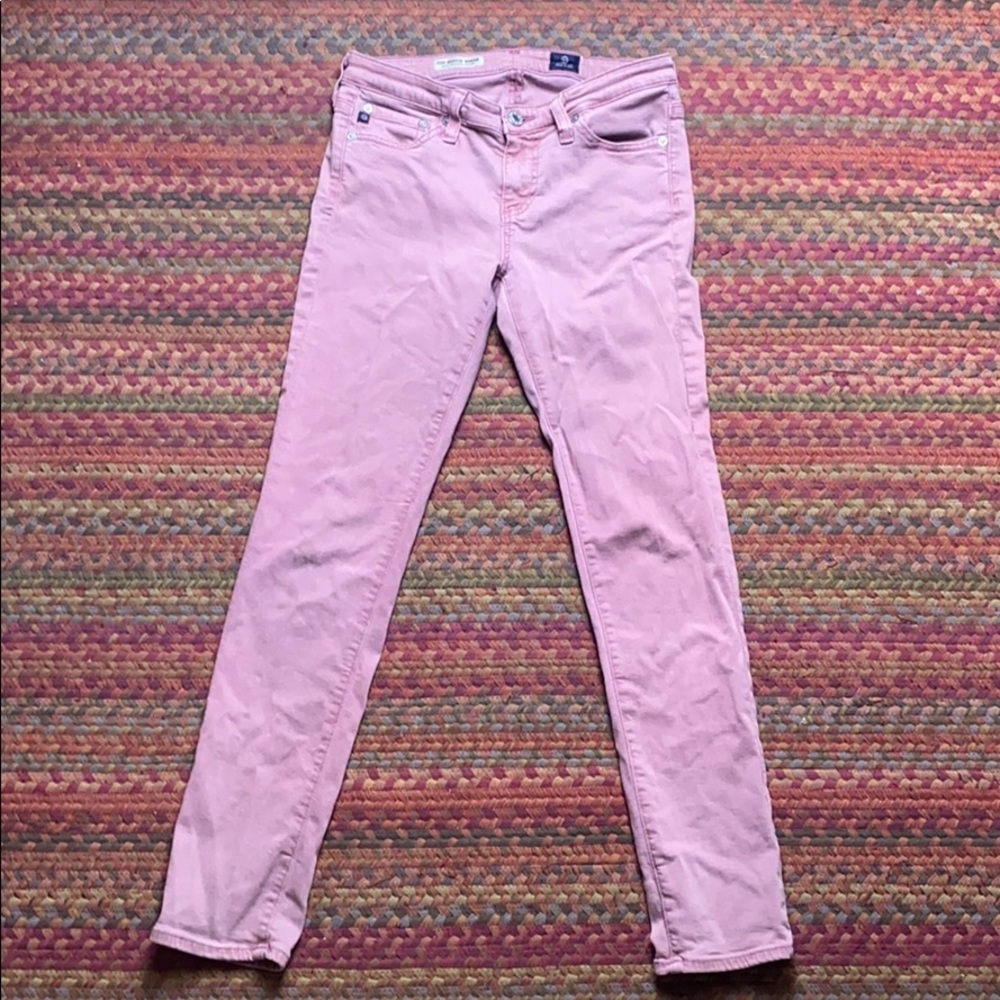 DUSTY ROSE PINK AG STEVIE SKINNY JEANS